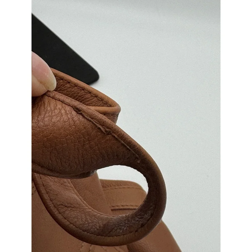 Vintage FOSSIL Brown Leather Tote Shoulder Bag Hobo Classic 75082 Key Charm